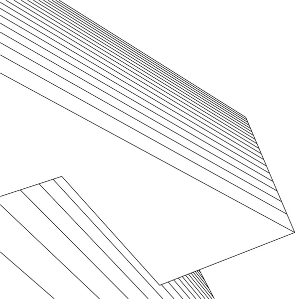 Formas Geométricas Mínimas Linhas Arquitetônicas —  Vetores de Stock