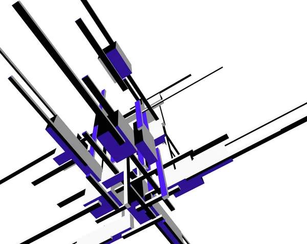 Mimari Sanat Konseptinde Soyut Çizgiler Minimum Geometrik Şekiller — Stok Vektör