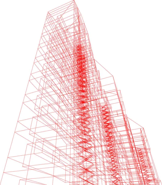 Abstraktní Kreslicí Čáry Architektonickém Pojetí Minimální Geometrické Tvary — Stockový vektor