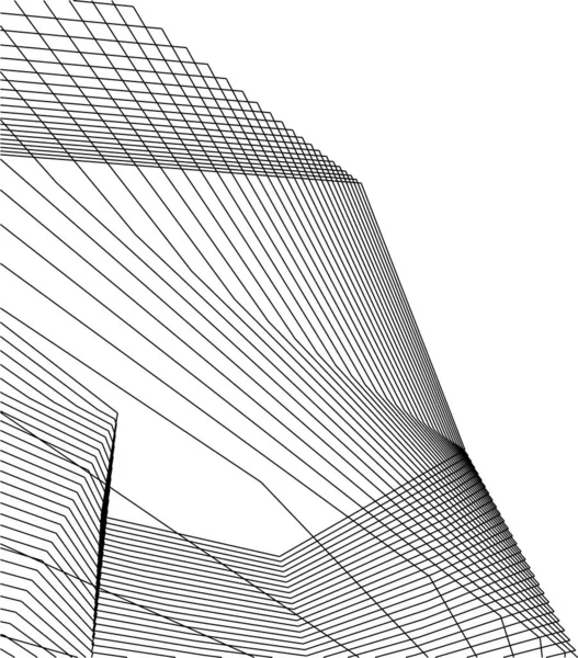 Formas Geométricas Mínimas Linhas Arquitetônicas —  Vetores de Stock