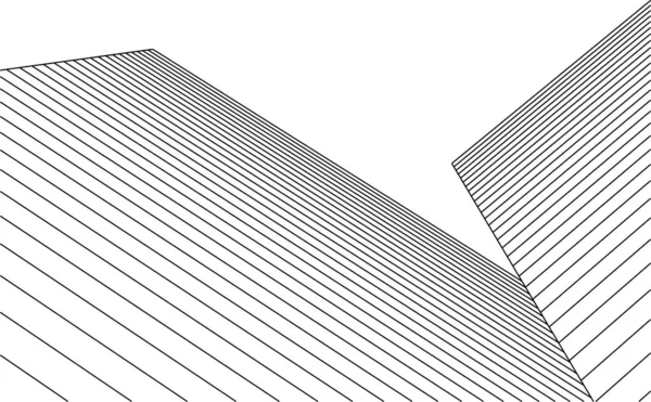 Líneas Abstractas Dibujo Concepto Arte Arquitectónico Formas Geométricas Mínimas — Archivo Imágenes Vectoriales