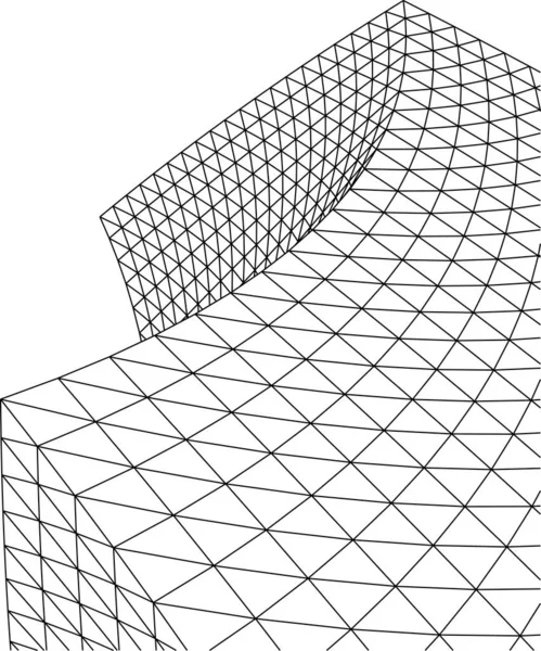 Líneas Abstractas Dibujo Concepto Arte Arquitectónico Formas Geométricas Mínimas — Archivo Imágenes Vectoriales