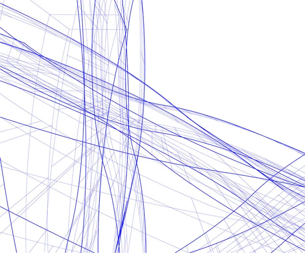 Linhas Abstratas Desenho Conceito Arte Arquitetônica Formas Geométricas Mínimas — Vetor de Stock