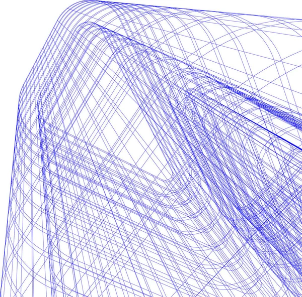 Líneas Abstractas Dibujo Concepto Arte Arquitectónico Formas Geométricas Mínimas — Archivo Imágenes Vectoriales