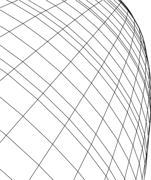 最小限の幾何学的形状建築線 — ストックベクタ