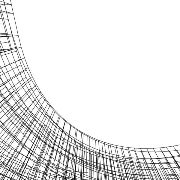 Abstrakte Zeichnungslinien Architektonischen Kunstkonzept Minimale Geometrische Formen — Stockvektor