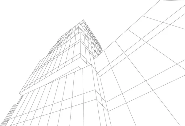 Linhas Abstratas Desenho Conceito Arte Arquitetônica Formas Geométricas Mínimas —  Vetores de Stock