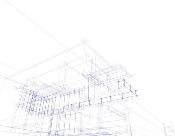 Lignes Dessin Abstraites Dans Concept Art Architectural Formes Géométriques Minimales — Image vectorielle