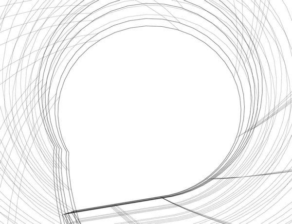 Linhas Abstratas Desenho Conceito Arte Arquitetônica Formas Geométricas Mínimas — Vetor de Stock