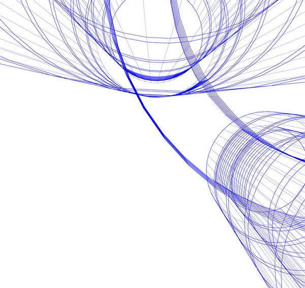Abstrakcyjne Linie Rysunku Koncepcji Sztuki Architektonicznej Minimalne Kształty Geometryczne — Wektor stockowy