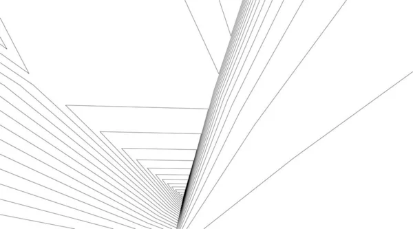 Linhas Abstratas Desenho Conceito Arte Arquitetônica Formas Geométricas Mínimas — Vetor de Stock