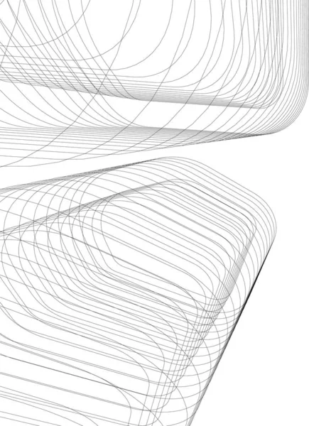 Lignes Dessin Abstraites Dans Concept Art Architectural Formes Géométriques Minimales — Image vectorielle