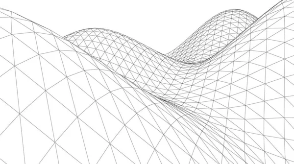 Linhas Abstratas Desenho Conceito Arte Arquitetônica Formas Geométricas Mínimas — Vetor de Stock