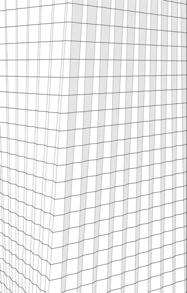 Abstrakta Teckningslinjer Arkitektonisk Konst Koncept Minimala Geometriska Former — Stock vektor