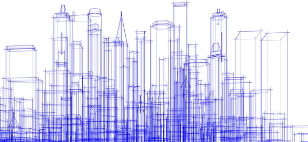 Arkitektur Byggnad Illustration Bakgrund — Stock vektor