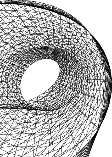 Líneas Abstractas Dibujo Concepto Arte Arquitectónico Formas Geométricas Mínimas — Archivo Imágenes Vectoriales