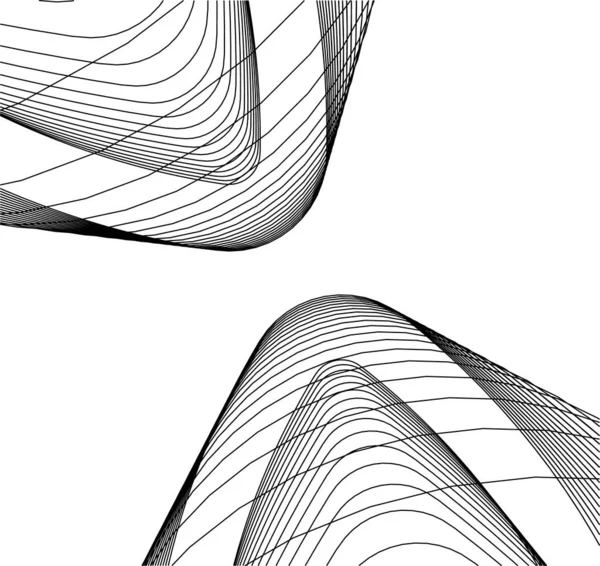 Líneas Abstractas Dibujo Concepto Arte Arquitectónico Formas Geométricas Mínimas — Archivo Imágenes Vectoriales