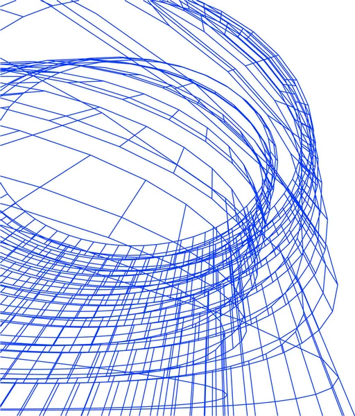 Абстрактні Лінії Малювання Концепції Архітектурного Мистецтва Мінімальні Геометричні Форми — стоковий вектор
