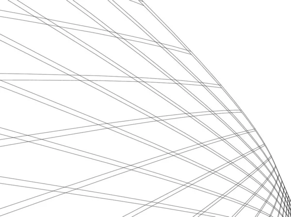 Linhas Abstratas Desenho Conceito Arte Arquitetônica Formas Geométricas Mínimas —  Vetores de Stock