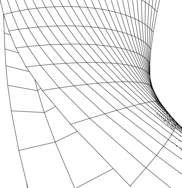 Líneas Abstractas Dibujo Concepto Arte Arquitectónico Formas Geométricas Mínimas — Vector de stock