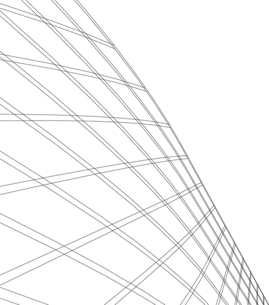 Minimale Geometrische Vormen Architectonische Lijnen — Stockvector