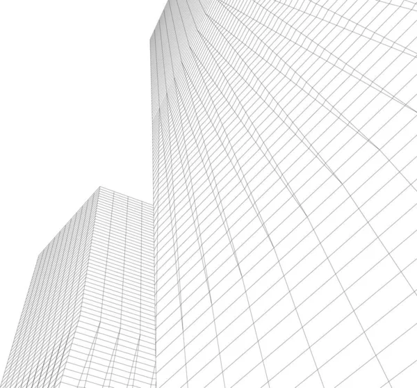 Lignes Dessin Abstraites Dans Concept Art Architectural Formes Géométriques Minimales — Image vectorielle