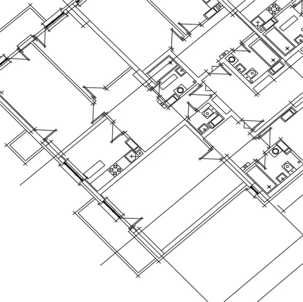 Arkitektur Byggnad Illustration Bakgrund — Stock vektor