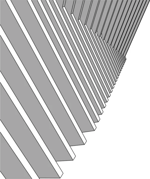 Linhas Abstratas Desenho Conceito Arte Arquitetônica Formas Geométricas Mínimas —  Vetores de Stock