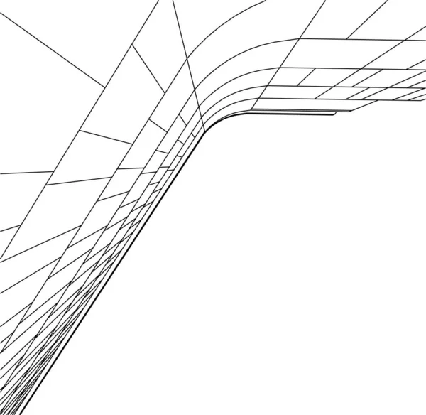 Minimale Geometrische Formen Architektonische Linien — Stockvektor