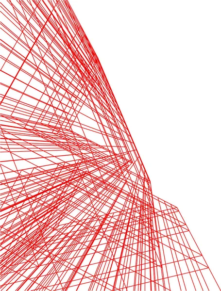 Linhas Abstratas Desenho Conceito Arte Arquitetônica Formas Geométricas Mínimas —  Vetores de Stock