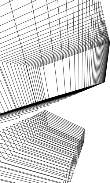 Formas Geométricas Mínimas Linhas Arquitetônicas — Vetor de Stock