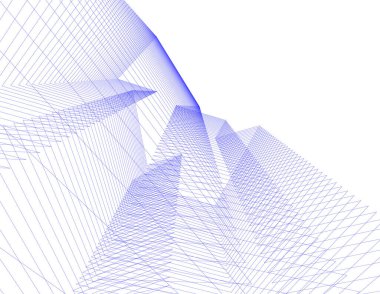 Mimari sanat konseptinde soyut çizgiler, minimum geometrik şekiller. 