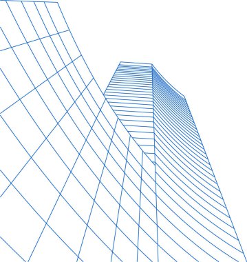 Mimari sanat konseptinde soyut çizgiler, minimum geometrik şekiller. 
