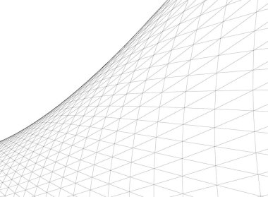 Mimari sanat konseptinde soyut çizgiler, minimum geometrik şekiller. 