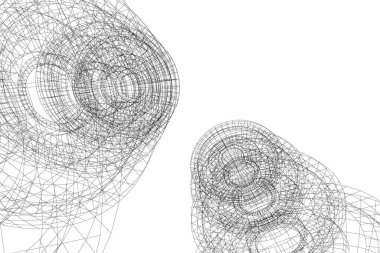 Mimari sanat konseptinde soyut çizgiler, minimum geometrik şekiller.