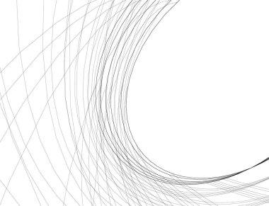 Mimari sanat konseptinde soyut çizgiler, minimum geometrik şekiller. 