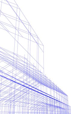 Mimari sanat konseptinde soyut çizgiler, minimum geometrik şekiller. 
