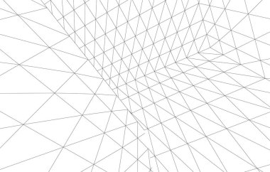 Mimari sanat konseptinde soyut çizgiler, minimum geometrik şekiller.