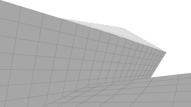 Mimari sanat konseptinde soyut çizgiler, minimum geometrik şekiller. 