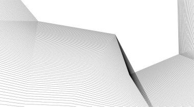 Mimari sanat konseptinde soyut çizgiler, minimum geometrik şekiller.