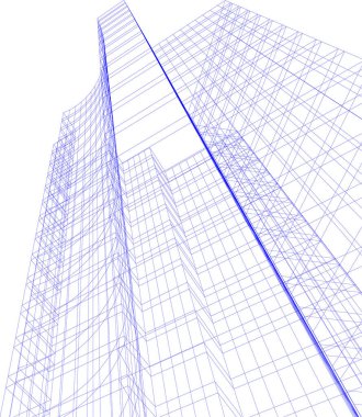 Mimari sanat konseptinde soyut çizgiler, minimum geometrik şekiller. 