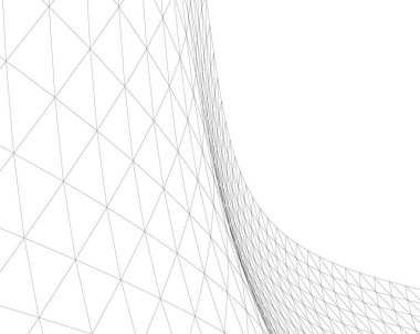 Mimari sanat konseptinde soyut çizgiler, minimum geometrik şekiller. 