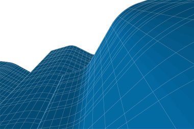 Mimari sanat konseptinde soyut çizgiler, minimum geometrik şekiller. 