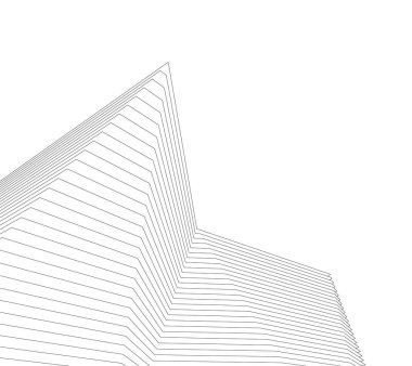 Mimari sanat konseptinde soyut çizgiler, minimum geometrik şekiller.