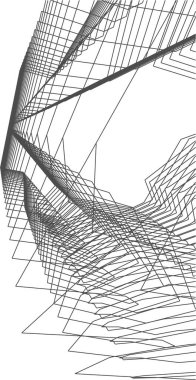 Mimari sanat konseptinde soyut çizgiler, minimum geometrik şekiller. 