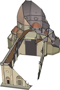 Mimari sanat konseptinde soyut çizgiler, minimum geometrik şekiller.