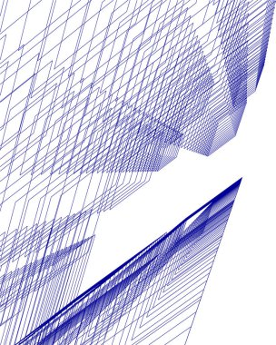 Mimari sanat konseptinde soyut çizgiler, minimum geometrik şekiller. 