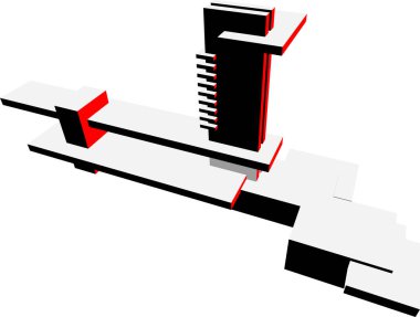 minimal geometrik şekiller, mimari çizgiler