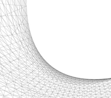 Mimari sanat konseptinde soyut çizgiler, minimum geometrik şekiller. 