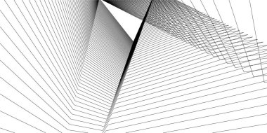 Mimari sanat konseptinde soyut çizgiler, minimum geometrik şekiller.